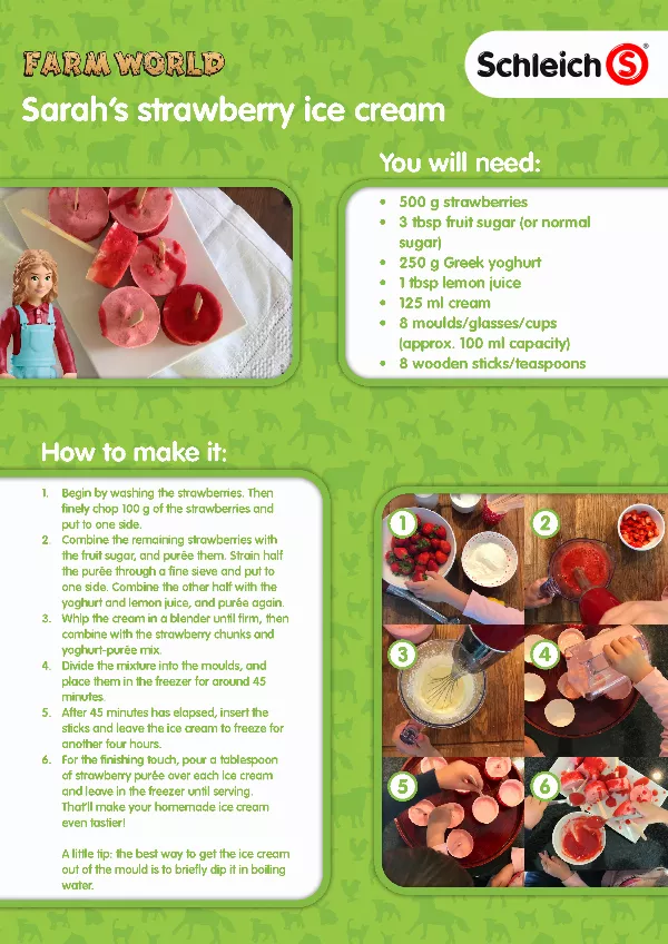 Schleich Strawberry Ice Cream Recipe